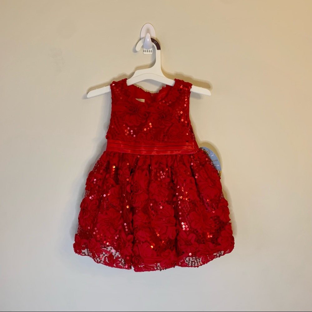 American Princess Toddler Girl Red Special Occasions Dress Holiday Christmas New